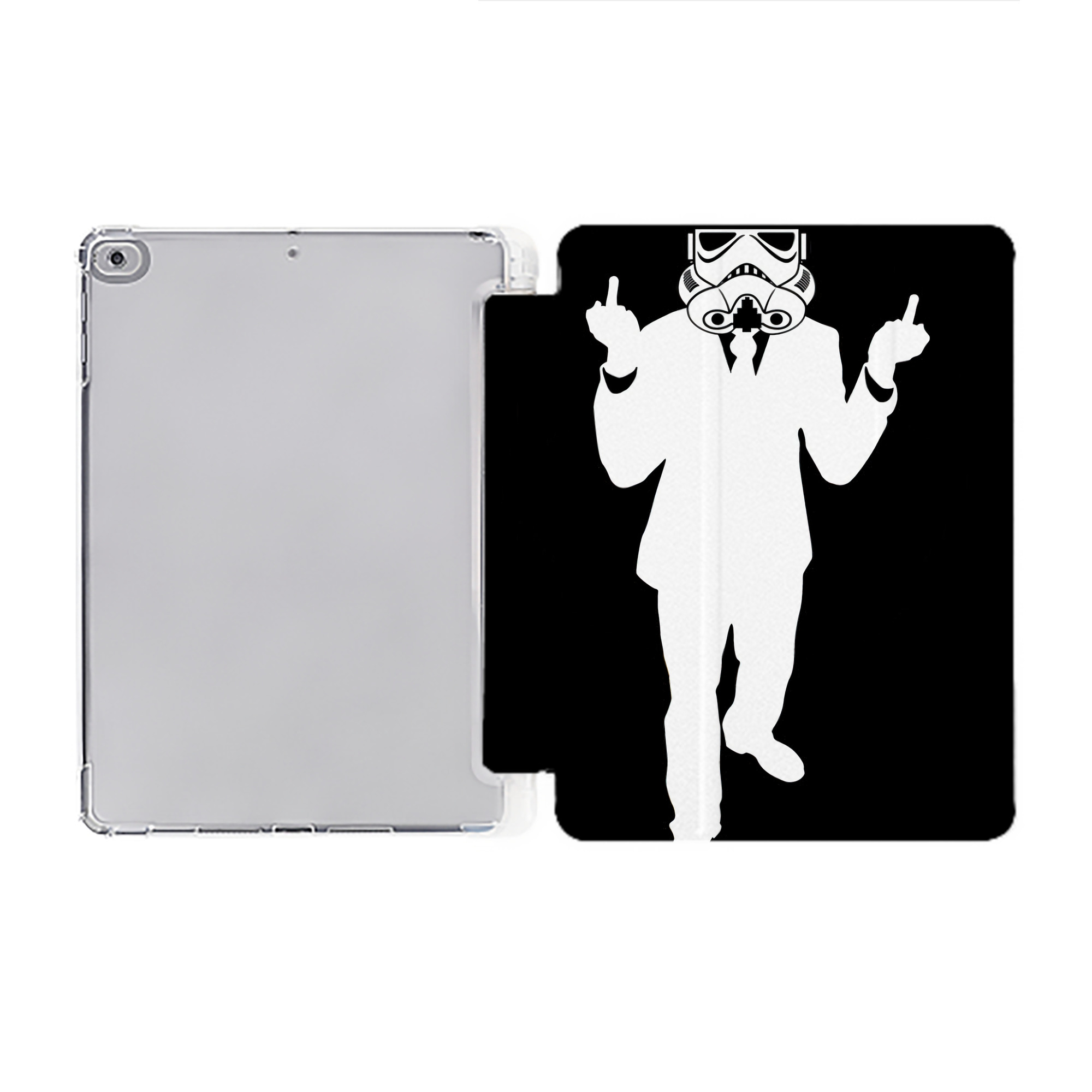 （画像用） スター・ウォーズ Star Wars IPad ケース ペン収納付き 三つ折りスタンド PUレザー×シリコン 対応機種9.5/10.5/10.9インチ